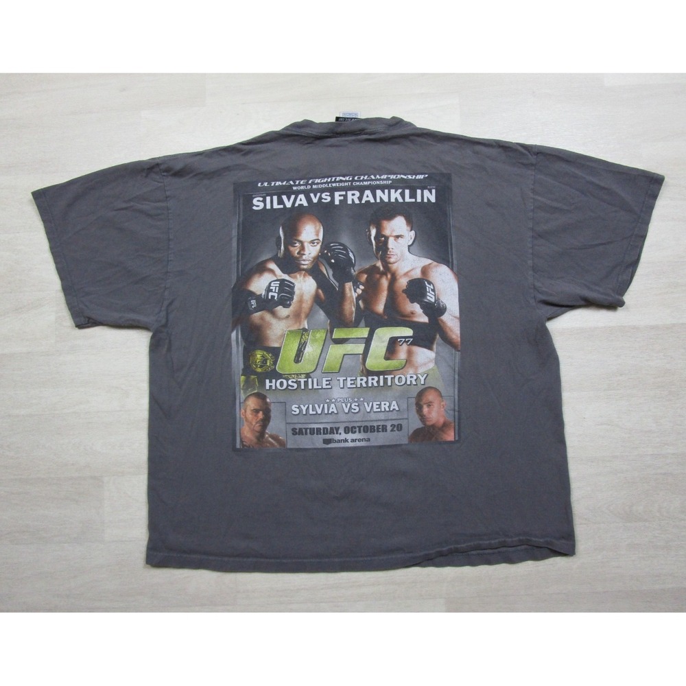 UFC 77‎ Hostile Territory T Shirt (2XL) Silva Vs Franklin Fight MMA Y2K Vintage